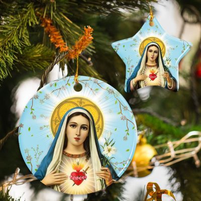 Blessed Virgin Mary Ceramic Ornament