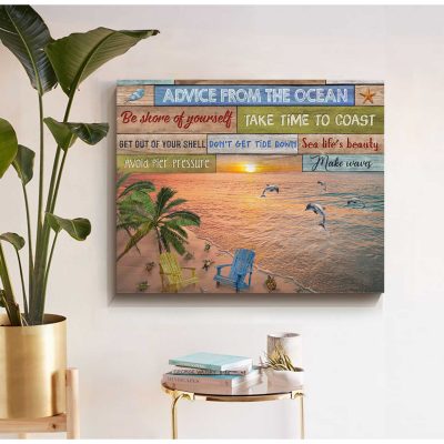 Turtles Advice From The Ocean Canvas Prints Wall Art Decor
