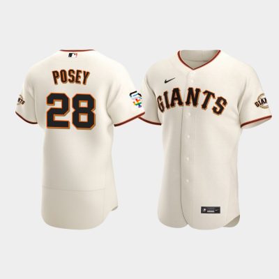 Buster Posey San Francisco Giants Home Cream 2021 Pride Month Jersey