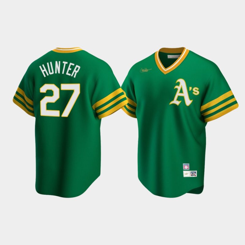 Catfish Hunter Oakland Athletics Kelly Green Cooperstown Collection Road Jersey