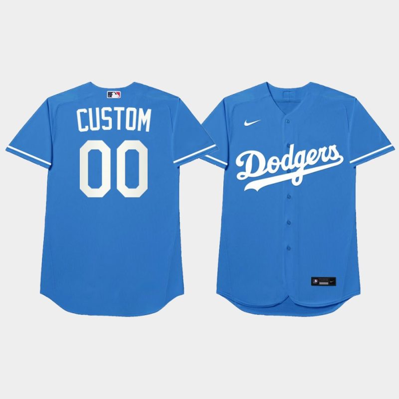 Custom Los Angeles Dodgers Blue 2021 Players Weekend Nickname Jersey