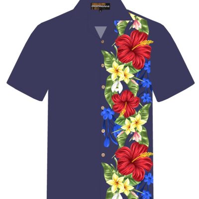 Hawaiian Shirt "Blue Elegance" For Men Beach Blue