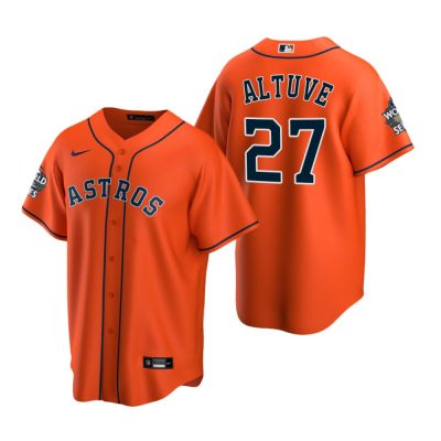 Houston Astros Jose Altuve Orange 2022 World Series Replica Jersey