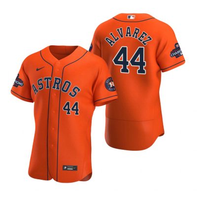 Houston Astros Yordan Alvarez Orange 2022 World Series Champions Jersey