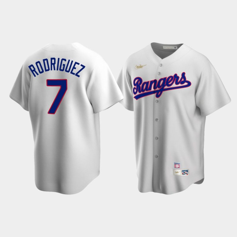 Ivan Rodriguez Texas Rangers White Cooperstown Collection Home Jersey