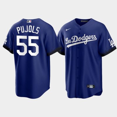 Los Angeles Dodgers Albert Pujols Royal 2021 City Connect Replica Jersey