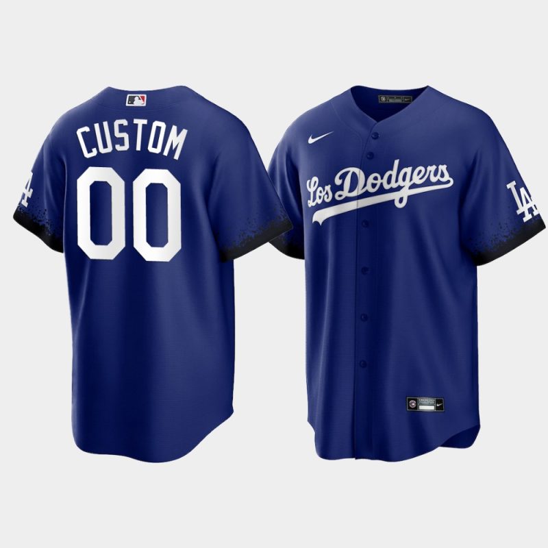 Los Angeles Dodgers Custom Royal 2021 City Connect Replica Jersey The