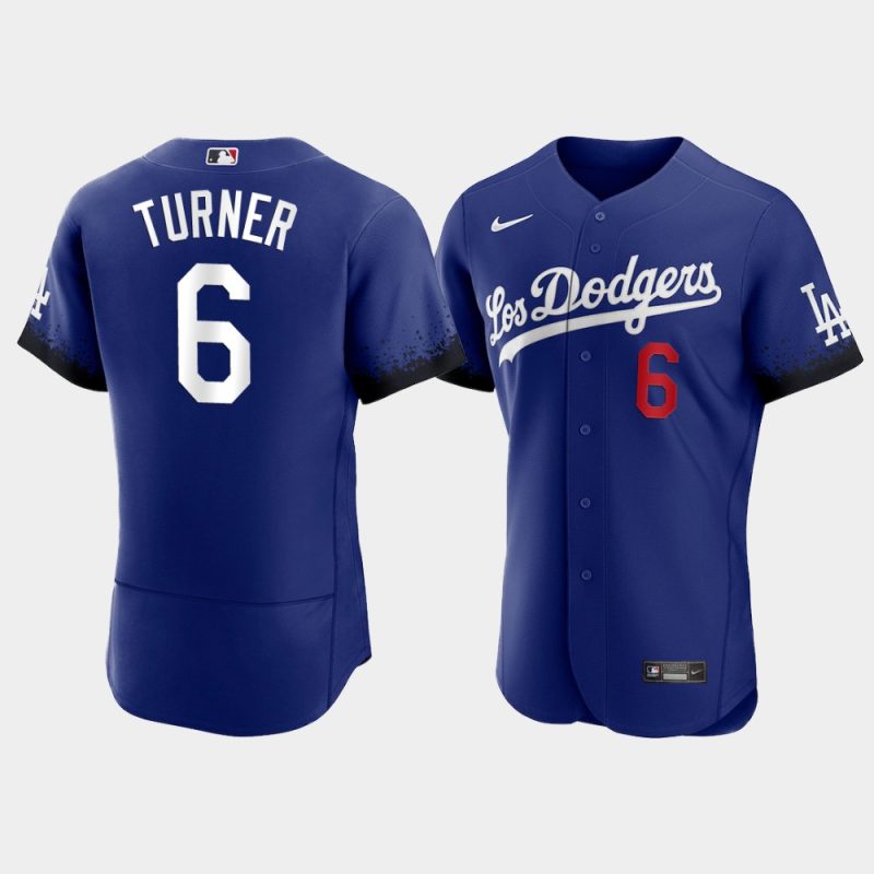 Los Angeles Dodgers Trea Turner Royal 2021 City Connect Jersey