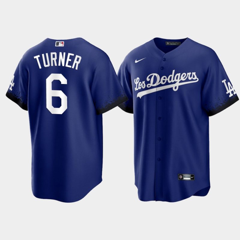 Los Angeles Dodgers Trea Turner Royal 2021 City Connect Replica Jersey