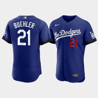 Los Angeles Dodgers Walker Buehler Royal 2021 City Connect Jersey