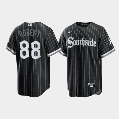 Luis Robert Chicago White Sox Black 2021 City Connect Replica Jersey