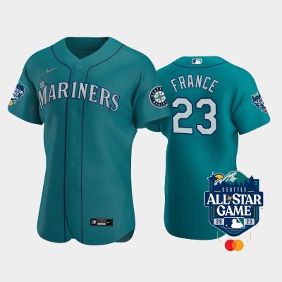 Men 2023 MLB All-Star Game Seattle Mariners #23 Ty France Aqua Jersey
