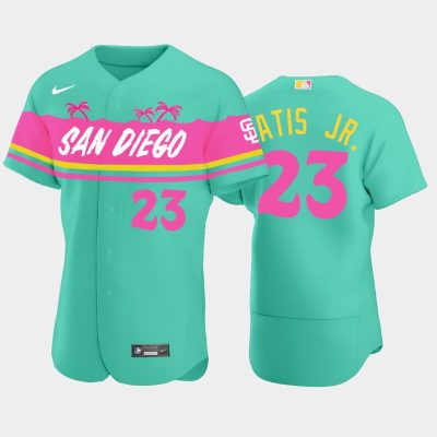 Men #23 Fernando Tatis Jr. City Connect San Diego Padres Jersey - Teal