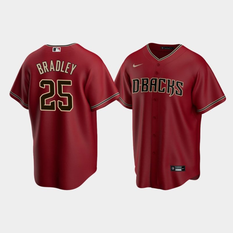 Men Arizona Diamondbacks #25 Archie Bradley Red 2020 Replica Alternate Jersey