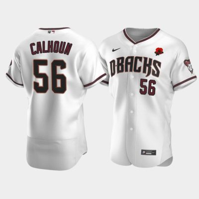 Men Arizona Diamondbacks #56 Kole Calhoun White 2021 Memorial Day Jersey