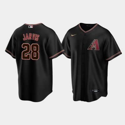 Men Arizona Diamondbacks Bryce Jarvis #28 Black 2020 MLB Draft Alternate Replica Jersey