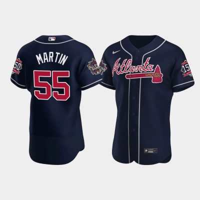 Men Atlanta Braves Chris Martin Navy 2021 MLB All-Star Team Game Patch Jersey