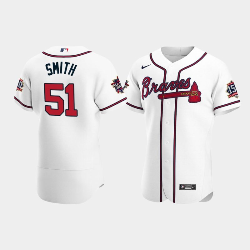 Men Atlanta Braves Will Smith White 2021 MLB All-Star Home Game Patch Jersey