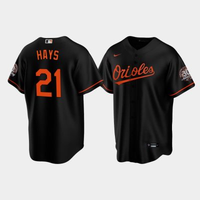 Men Baltimore Orioles Austin Hays Replica Alternate Black Jersey