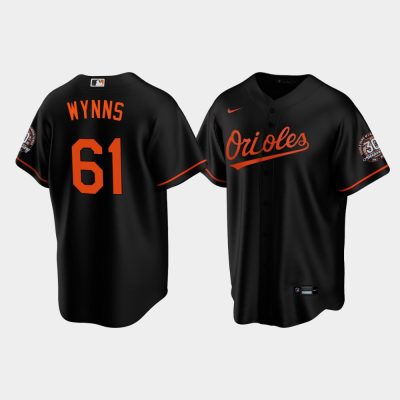 Men Baltimore Orioles Austin Wynns Replica Alternate Black Jersey