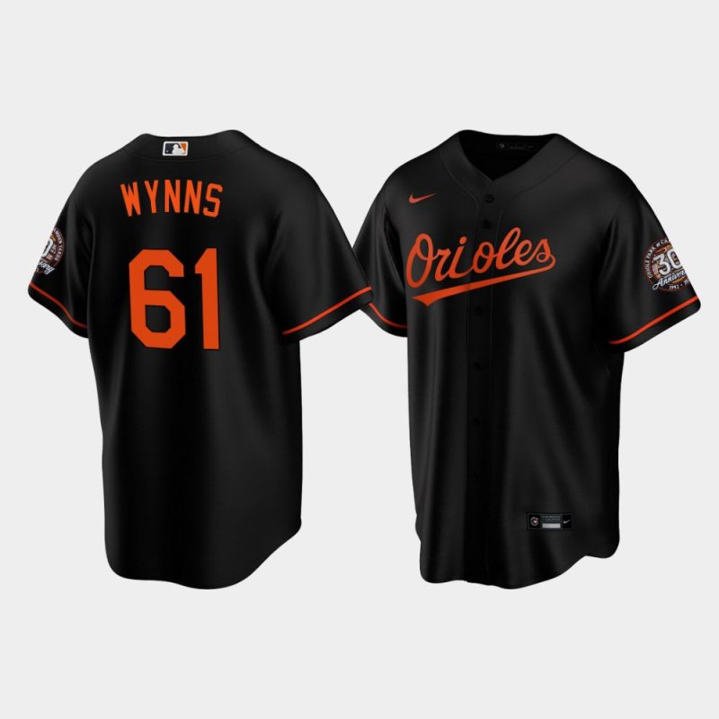 Men Baltimore Orioles Austin Wynns Replica Alternate Black Jersey