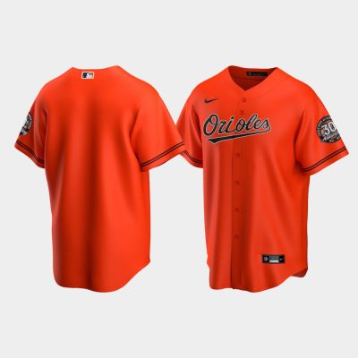 Men Baltimore Orioles Replica Alternate Team Orange Jersey