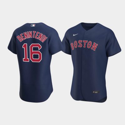 Men Boston Red Sox #16 Andrew Benintendi Navy 2020 Alternate Jersey
