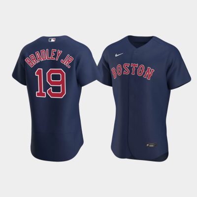 Men Boston Red Sox #19 Jackie Bradley Jr. Navy 2020 Alternate Jersey