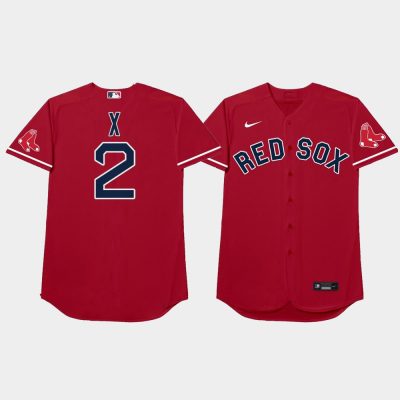 Men Boston Red Sox #2 Xander Bogaerts 2021 MLB Players Weekend Nickname Red Jersey