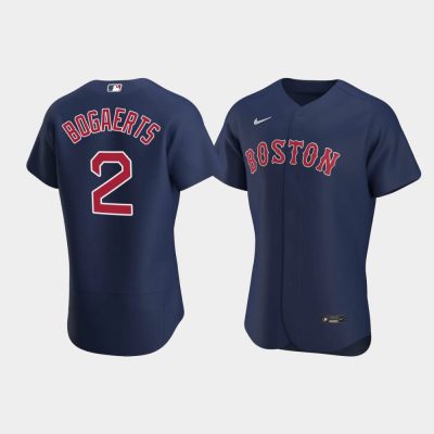 Men Boston Red Sox #2 Xander Bogaerts Navy 2020 Alternate Jersey