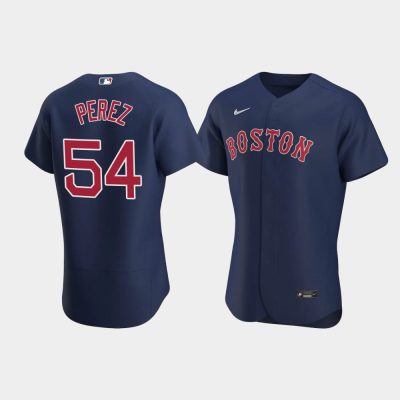 Men Boston Red Sox #54 Martin Perez Navy 2020 Alternate Jersey