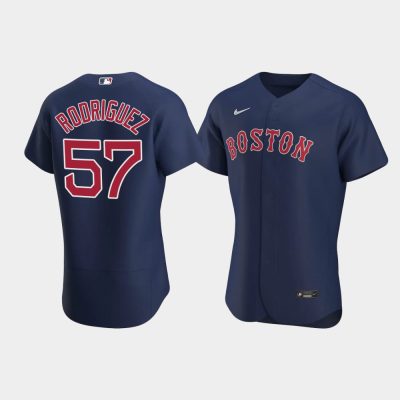 Men Boston Red Sox #57 Eduardo Rodriguez Navy 2020 Alternate Jersey