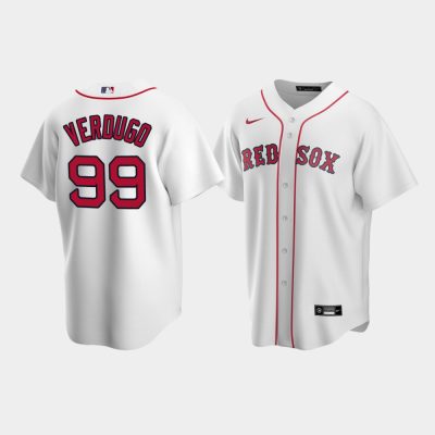Men Boston Red Sox Alex Verdugo #99 White Replica Home Jersey