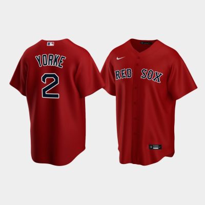 Men Boston Red Sox Nick Yorke #2 Red 2020 MLB Draft Alternate Replica Jersey