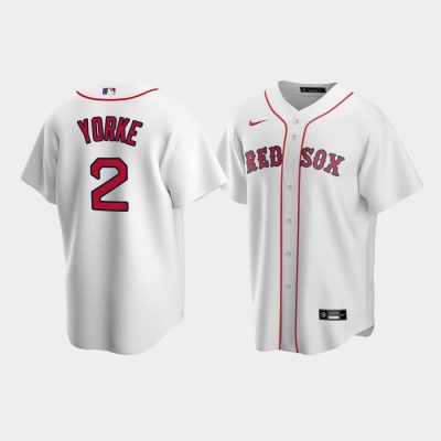 Men Boston Red Sox Nick Yorke #2 White 2020 MLB Draft Home Replica Jersey