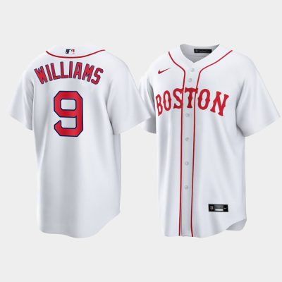 Men Boston Red Sox Ted Williams White 2021 Patriots' Day Replica Jersey