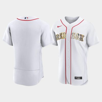 Men Boston Red Sox White Jersey - Diamond Edition