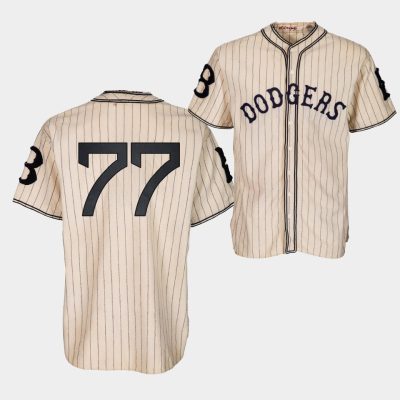 Men Brooklyn Dodgers James Outman 1933 Heritage #77 Gold Pinstripe Jersey