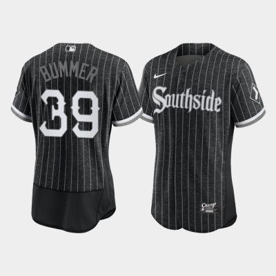 Men Chicago White Sox Aaron Bummer Black 2021 City Connect Jersey
