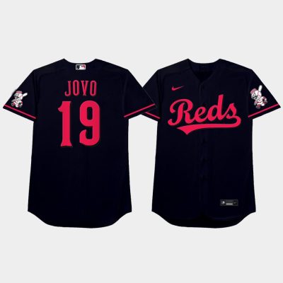 Men Cincinnati Reds #19 Joey Votto 2021 MLB Players Weekend Nickname Navy Jersey