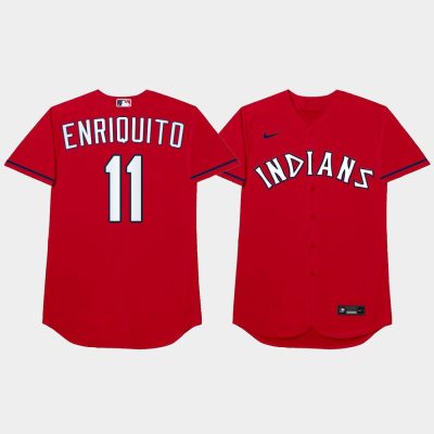 Men Cleveland Indians #11 Jose Ramirez 2021 MLB Players Weekend Nickname Red Jersey
