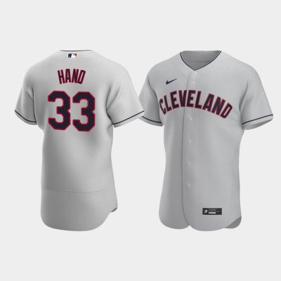 Men Cleveland Indians #33 Brad Hand Gray 2020 Road Jersey
