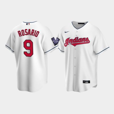 Men Cleveland Indians Eddie Rosario White 2021 All-Star Game Replica Home Jersey