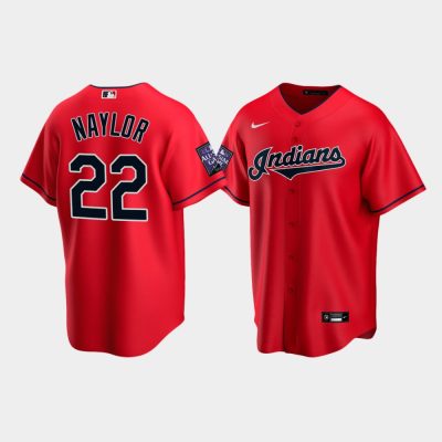 Men Cleveland Indians Josh Naylor Red 2021 All-Star Game Replica Alternate Jersey