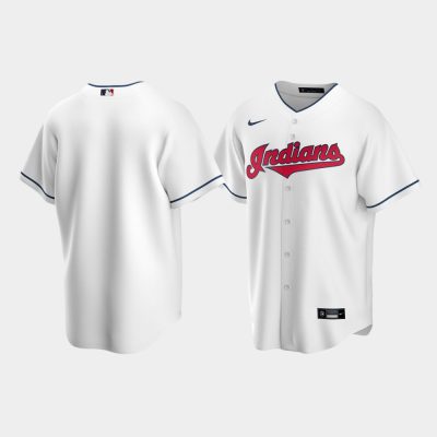 Men Cleveland Indians White Replica Home Jersey