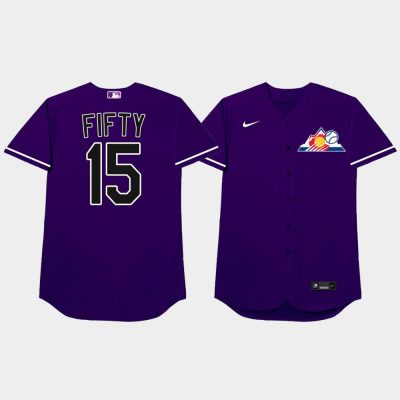 Men Colorado Rockies #15 Raimel Tapia 2021 MLB Players Weekend Nickname Purple Jersey