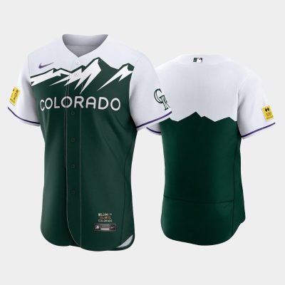 Men Colorado Rockies # 2022 City Connect Green Jersey