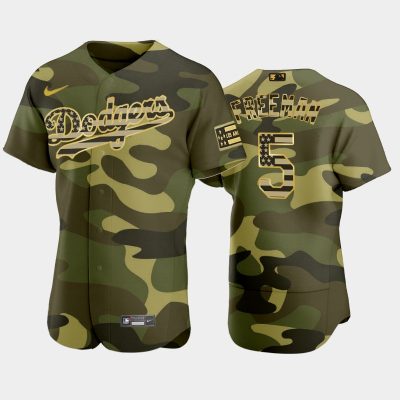 Men Freddie Freeman Los Angeles Dodgers Jersey Camo 2022 Armed Forces Day