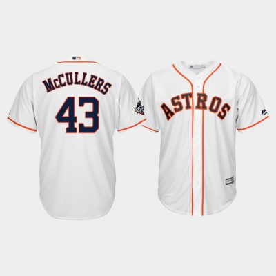 Men Houston Astros #43 Lance McCullers 2019 World Series Bound Cool Base White Jersey