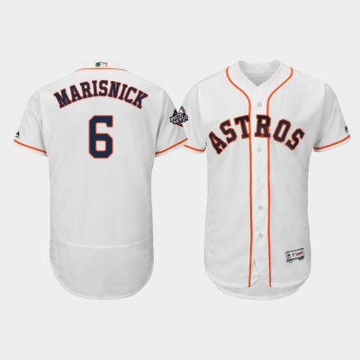 Men Houston Astros #6 Jake Marisnick White 2019 World Series Bound Flex Base Jersey